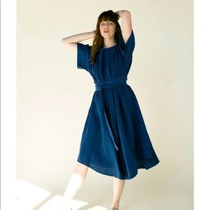 Suunday THE EMA DRESS IN BLUE OPAL